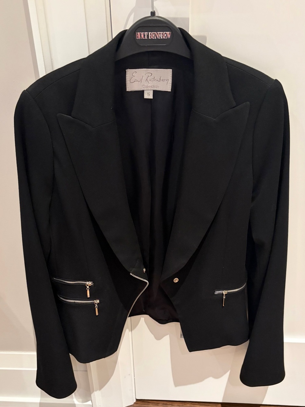 Emil Rutenberg Black Moto Tailored Blazer